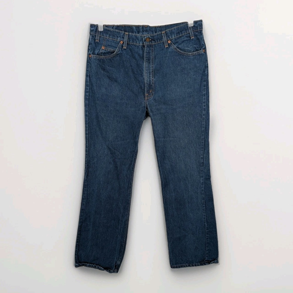 90's VTG Levis 517 Jeans Mens 36x34** Orange Tab Bootcut Made USA Blue Denim EUC